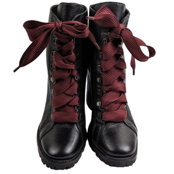 schutz zara leather combat boots